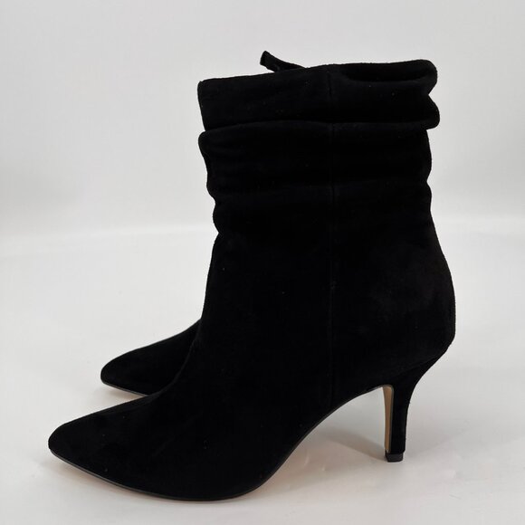 Bella Vita Danielle Booties Size 8.5M Black Suede Leather Boot 3" Heel - Picture 4 of 13